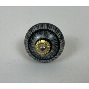 Brand New Porcelain Decorative Drawer Cabinet Knob Pull Black Gray Cream